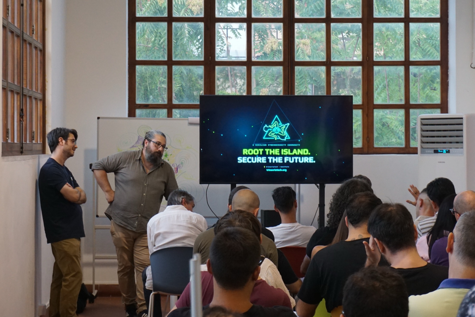 Confronto con la sala durante il Meetup #1